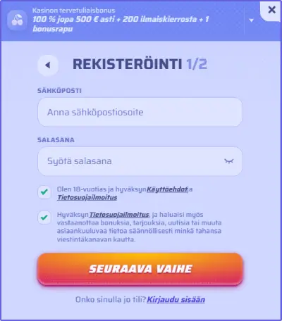 Spinrollz Casino Rekisteröinti